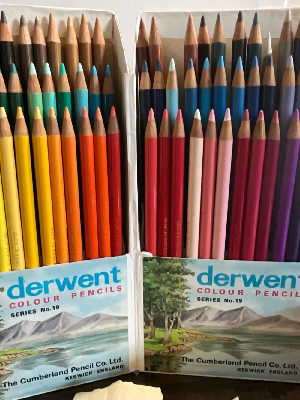 Vintage Derwent Color Pencils 70 Assorted Colors Series No 19